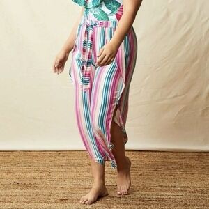 Matilda Jane Enchanted Garden By the Poolside Striped Pants Size Small ($58)